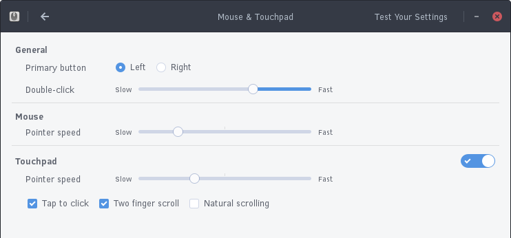 Mouse & Touchpad Overview