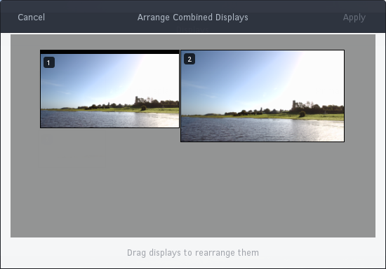 Arrange Combined Displays