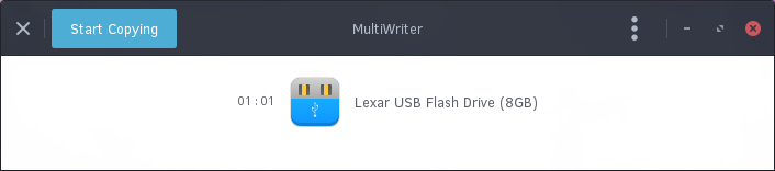 Gnome MultiWriter Start Copying
