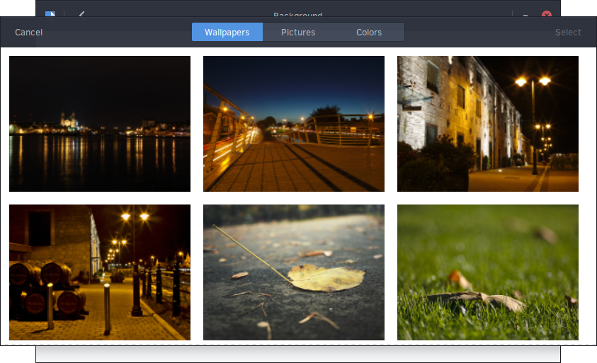 Background Selector in Gnome Control Center